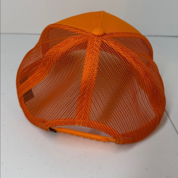 Happy Dad Classic Trucker Hat Orange Mesh Snapback Embroidered Logo OSFM, NWT - Picture 2 of 7